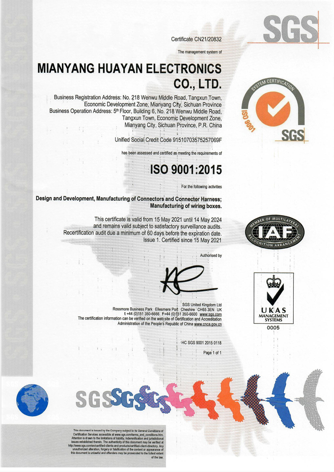澳尼斯人官网
 ISO 9001 2015质量管理体系证书（SGS）英文正本